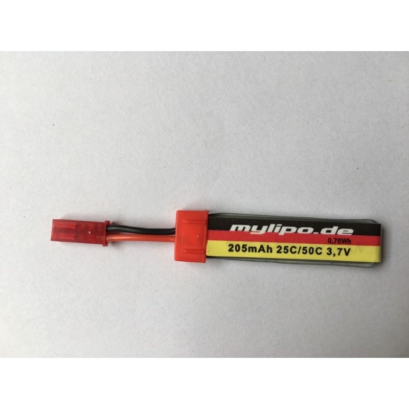 Lipo 205mAh 3,7V 1S 25C/50C Connector JST (red)