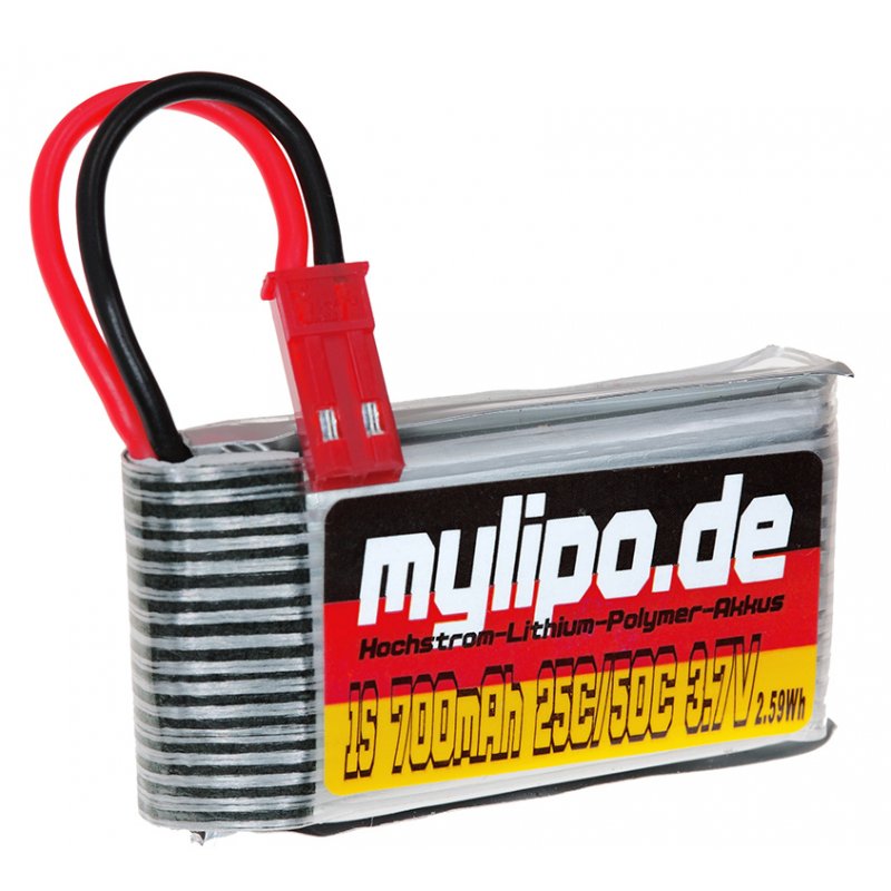 Lipo 700mAh 3.7V 25C/50C JST connector